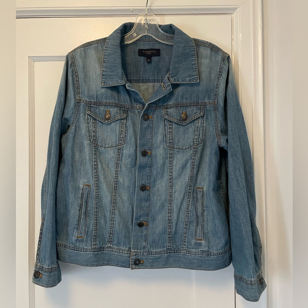 Talbots Petite Denim Jacket in Light Blue Wash